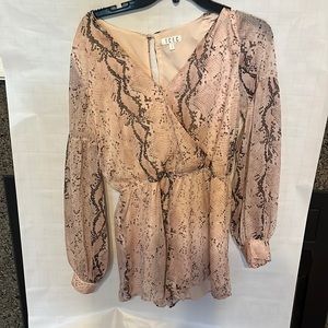 Pink Snakeskin Romper